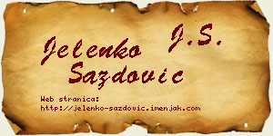 Jelenko Sazdović vizit kartica